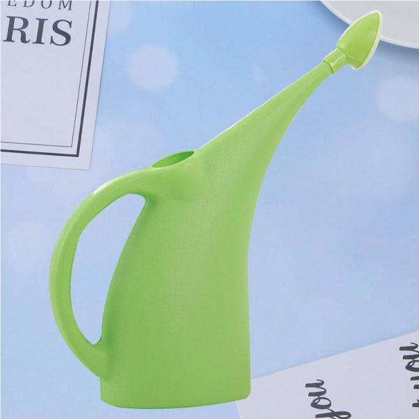 

watering equipments portable can long mouth pot garden potted kettle container home large capacity (2l green)