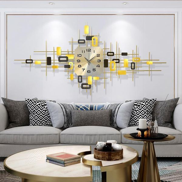 

wall clocks modern minimalist home decoration clock living room light luxury iron mute creative hanging