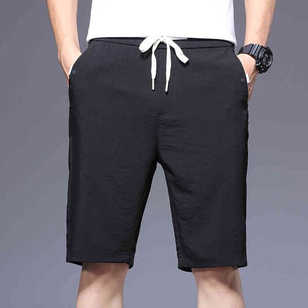 

men's pants summer new straight shorts casual men fashion breathable plus size, Black