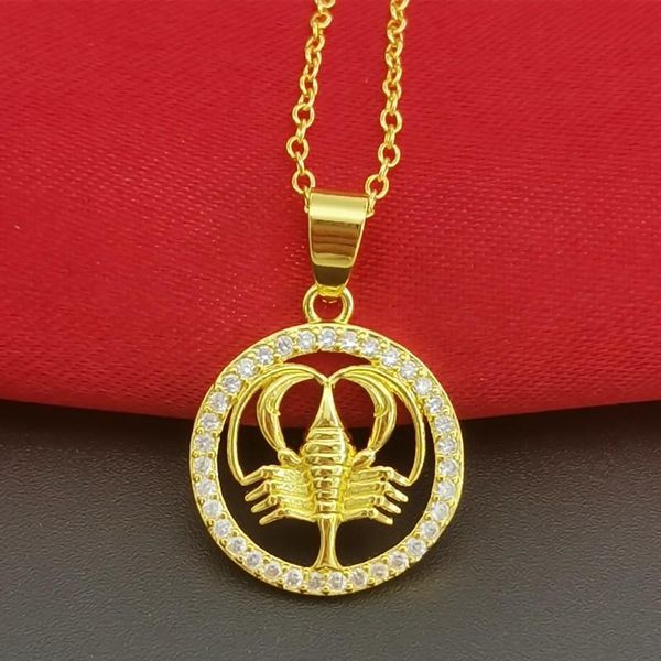 

chains 12 zodiac sign constellations pendants necklace for women crystal neckaces stainless steel chain virgo leo libra scorpio jewelry, Silver