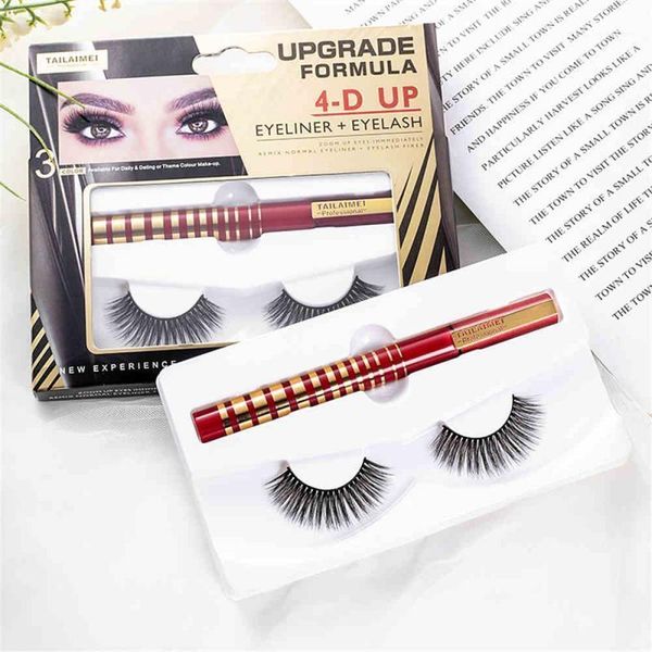 

magnetic eyelashes set 1 pair of 9d thick curly false natural lasting waterproof not-blooming eyeliner pen tslm11
