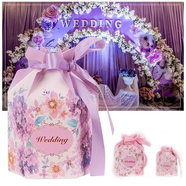 

gift wrap 5 pcs hex candy box case chocolate sweet gifts decoration portable for wedding party packaging