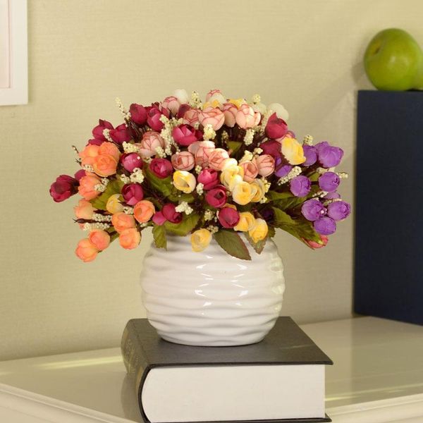 

decorative flowers & wreaths 15 pcs rose artificial for valentines day gifts diy home wedding party decor dried fake craft