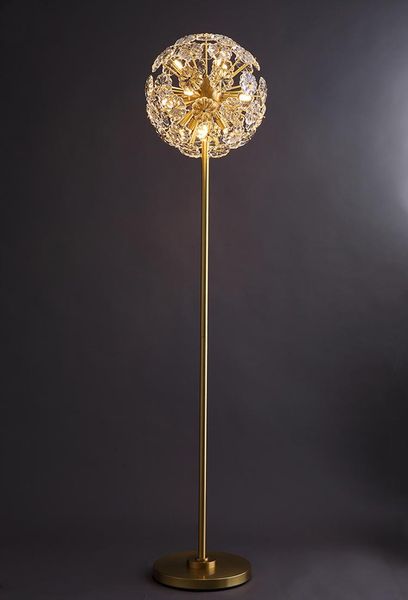

luxury crystal g9 floor lamp fancy flower brass k9 good quality lamps