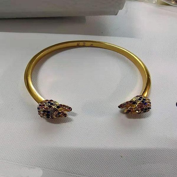 

2021 new opening bracelet men's and women's same spider color diamond skull bracelet, Golden;silver
