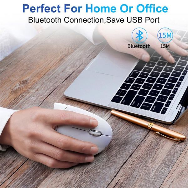 

mouse wireless bluetooth vertical engineering 1600dpi optical silent mice