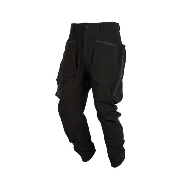 

men's pants men trousers heavyweight front and leg pockets water repellent breathable techwear ninjawear streetwear, Black