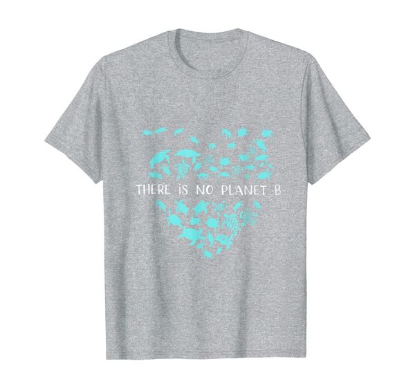 

there is no planet b turtlesea lovers heart shpae t-shirt, White;black