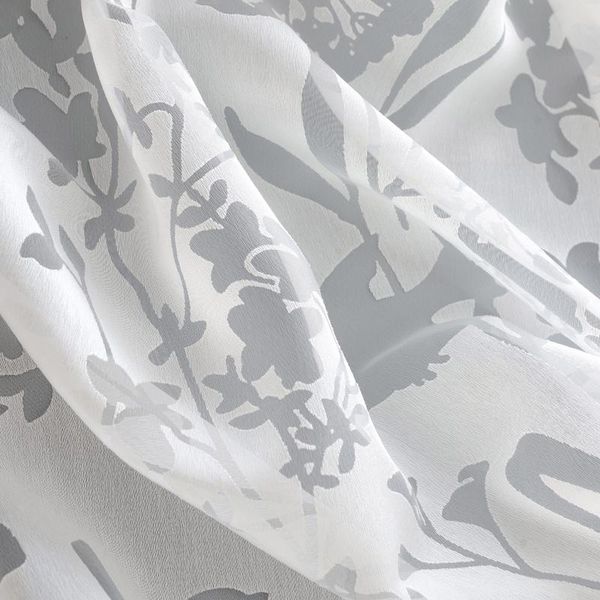 

curtain & drapes classic pastoral white screen bird tree bedroom livingroom hollow sheer tulle m364