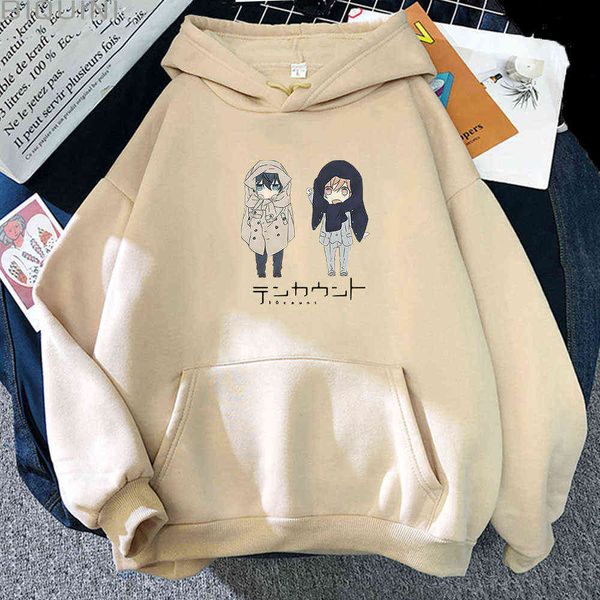 Dez contar gráfico hoodie kawaii roupas estéticas inverno / outono riku tadaomi superdimensed camisola mulheres tops manga longa quadrinhos y0820