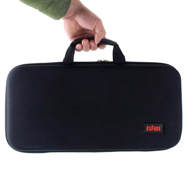 

fishing accessories 43.5*21.5*6 bag portable multipurpose large rod tackle carrier storage case black hard shell pesca