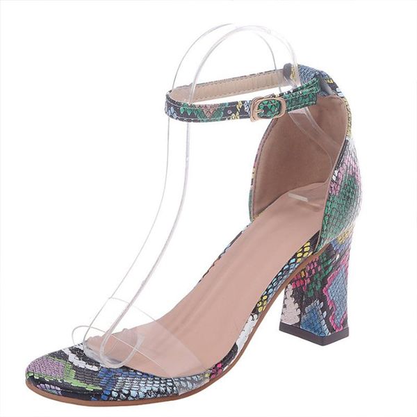 

summer women sandals fashion transparent snakeskin texture party office lady outdoor shoes, Black