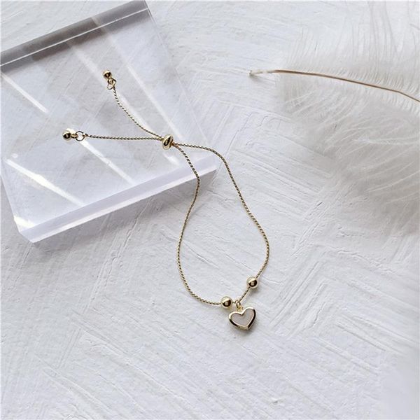

earrings & necklace 2021 korea fashion jewelry sets gold color arrow heart shape pendant with adjustable chain bracelet for female's gi, Silver