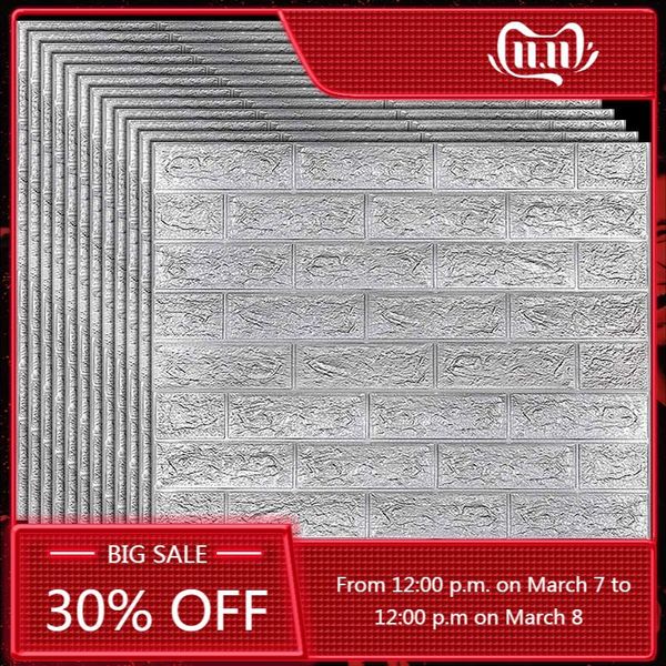 

wall stickers 3d brick self adhensive room decoration bedroom decor sticker kids living accessories wallpaper
