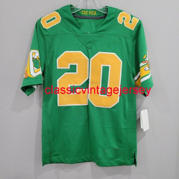 Dikişli Erkek Kadınlar Gençlik Oregon Ördek Pudraları 1994 Pick Kenny Wheaton 20 Jersey Nakış Özel XS-5XL 6XL