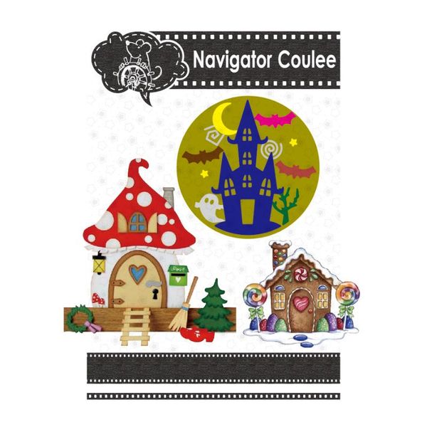 

painting supplies christmas halloween metal cutting die gingerbread castle haunted mushroom house gnome dies 2021 diy craft creative