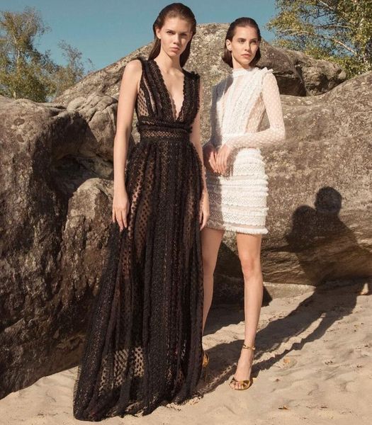

casual dresses 2021 white lace round neck long sleeve bodycon celebrity evening party vestidos bandage dress drop, Black;gray