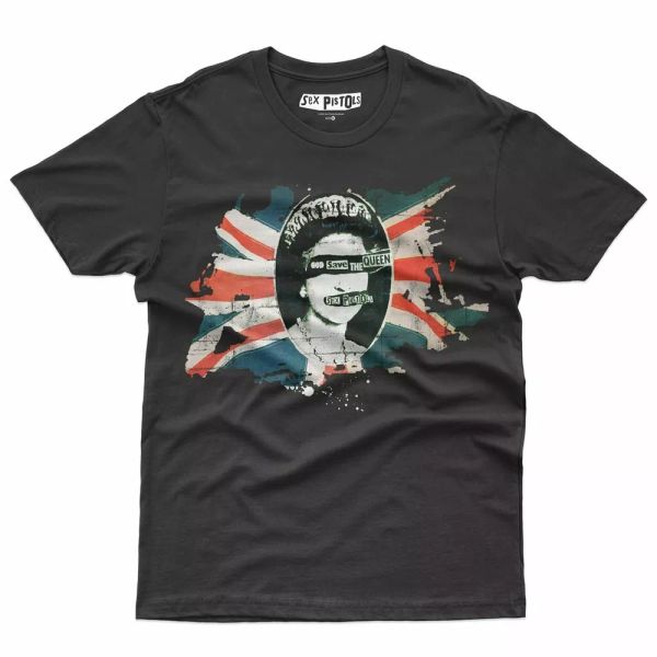 

pistols-god save the queen mens t-shirt-official licensed, White;black