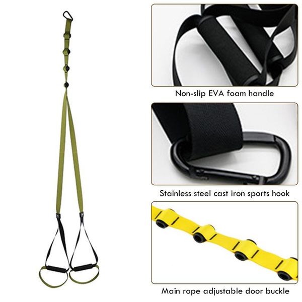 

suspension resistance band fitness gym exercise draw rope stretch belt training bands