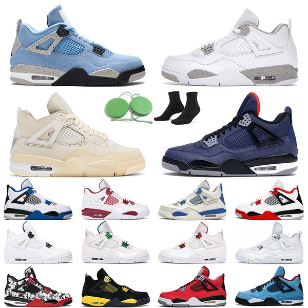 

jumpman 4 loyal blue men women basketball shoes 4s unc black cat white oreo neon sail outdoor mens trainer