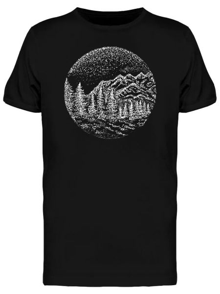 

Dotwork Night Sky Graphic Men's Tee -Image by Shutterstock, White;black