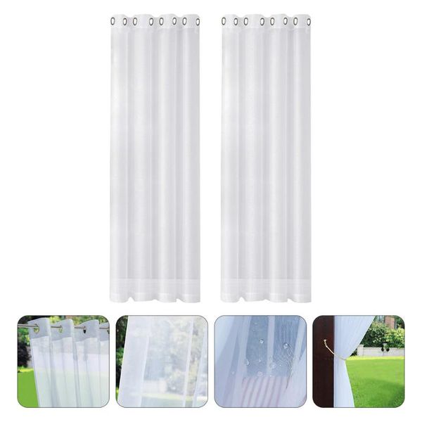 

shower curtains 2pcs window patio sheer with grommet waterproof drapes
