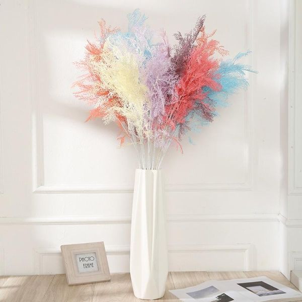 

decorative flowers & wreaths 1 branch artificial fake foggy smoky for home wedding garden party decor flower wall material with vase decorat