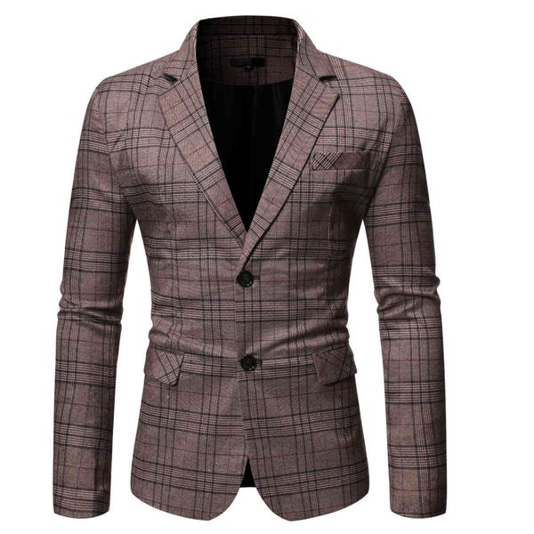 

fashion suits men's plaid two button british style slim small, White;black