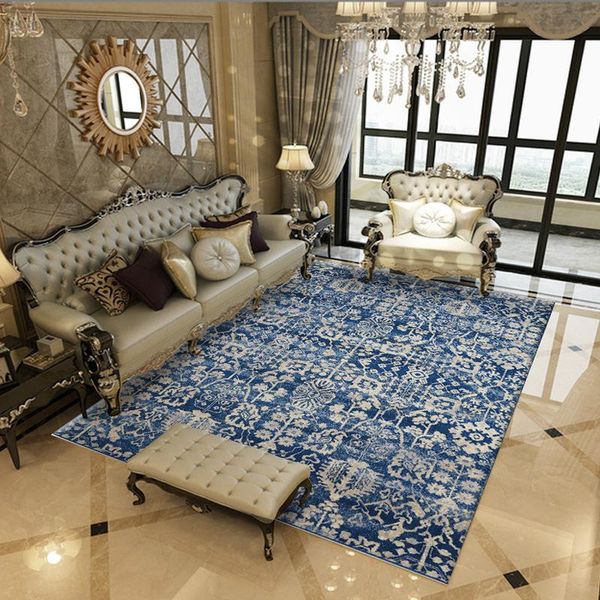 

carpets vintage persian rug blue for living room bedroom center area boho morocco retro carpet ethnic tapis mat non slip