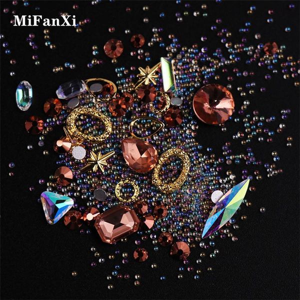 

box mixed glitter rhinestones crystal bead pearl gem nail art tips design acrylic uv gel decoration accessories jewelry decorations, Silver;gold