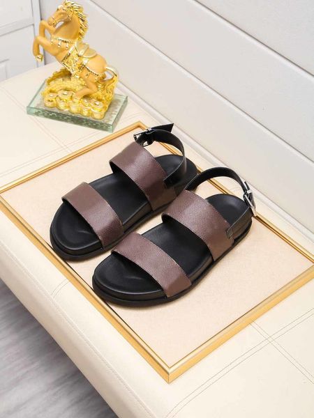 

slippers classic flops platform mens slippers fashion genuine leather men alphabet cartoon bath el scuffs beach flip-flops large s, Black