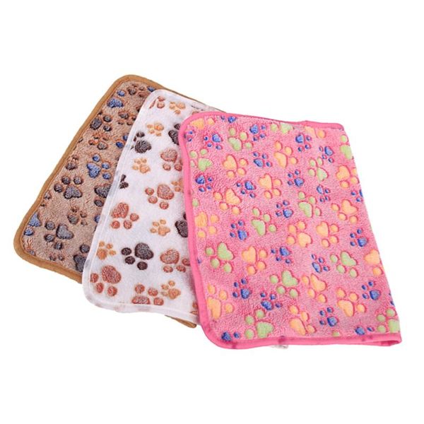 

3pcs pet blanket plush mat coral fleecy doghouse for dog (beige+ brown+ rose red) kennels & pens