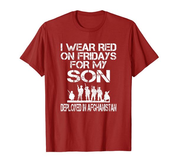 

Wear Red On Fridays For My Son Military Deployed Afghanistan T-Shirt, Mainly pictures