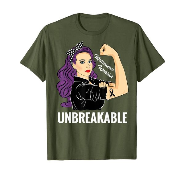 

Melanoma Awareness Products Warrior Unbreakable T-Shirt, Mainly pictures
