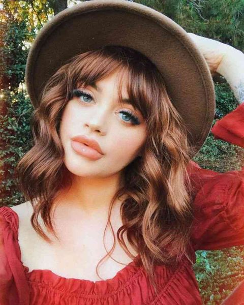 

wig short curly women's headwear brown hair s chemical fiber high temperature silk, Black;brown