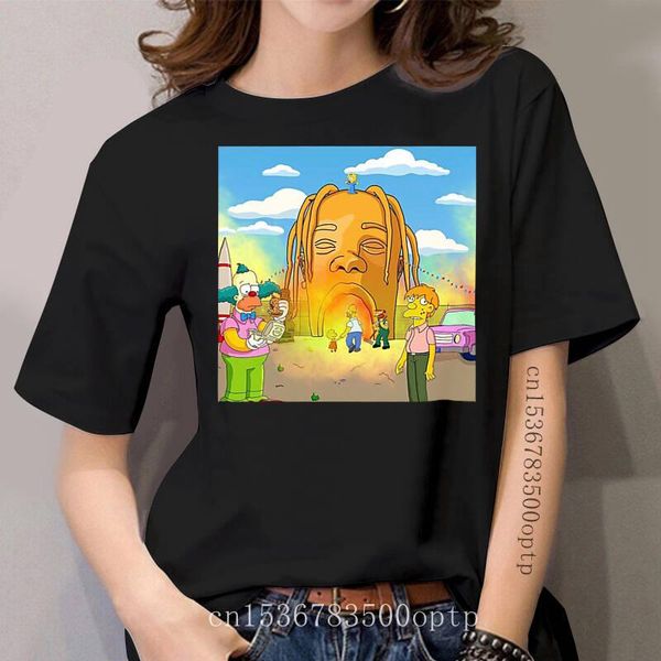 

women's t-shirt travis scotts print t shirt for casual fashion hip hop short sleeve tee summer style hipster clothing, White