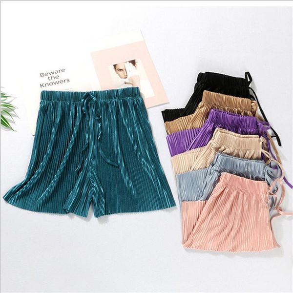 

women's shorts 2021 wide lege short pant trousers women casual summer straight pants loose female elegant knitted fashion, White;black