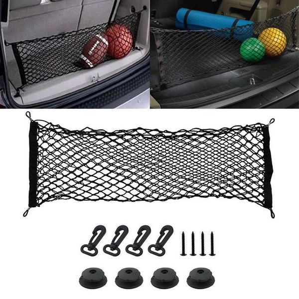 

car organizer universal trunk interior rear cargo storage elastic mesh net bag luggage nylon holder