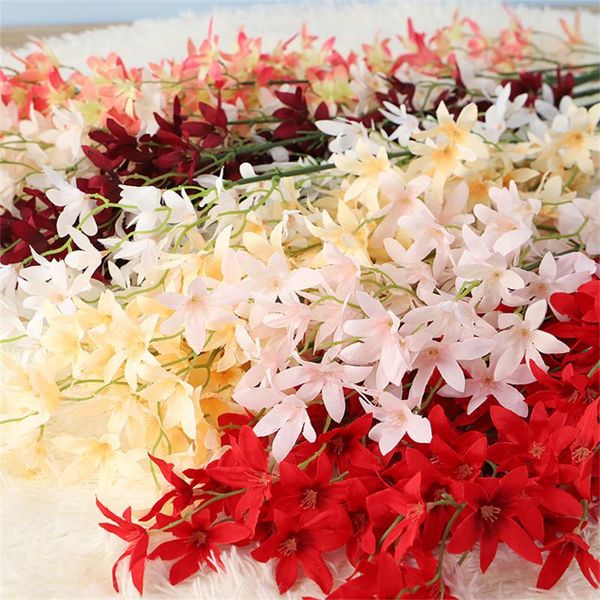 

decorative flowers & wreaths 1pcs oncidium exquisite artificial for family garden wedding party living room flower arrangement decoration