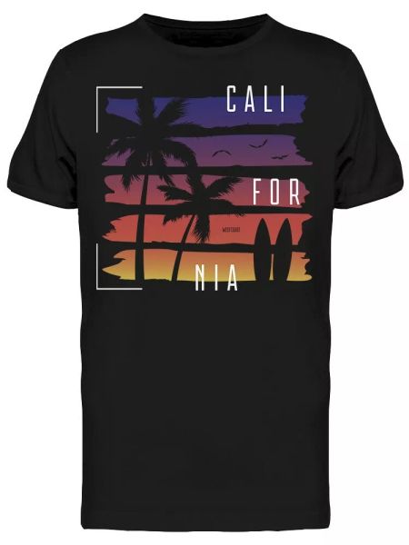 

california sunset tee men's -image by shutterstock, White;black