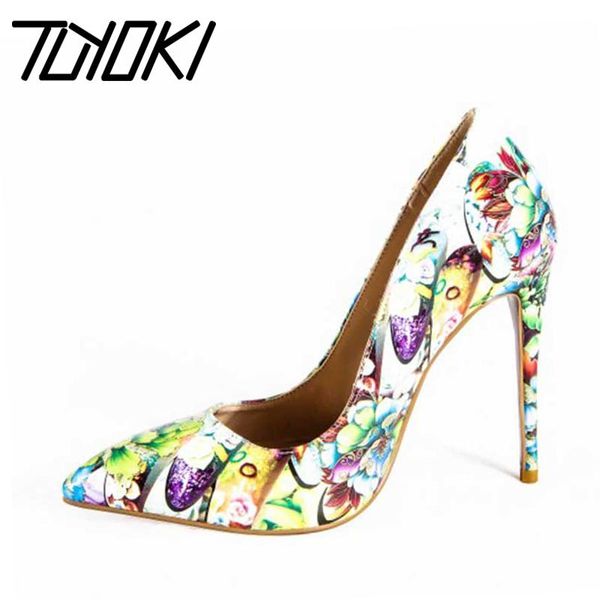 

dress shoes tuyoki plus size 34-45 women wedding pumps mixed color fashion party pointed toe classics footwear, Black