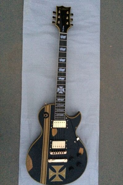 

limited electric guitar body mahogany ,support customize black make old