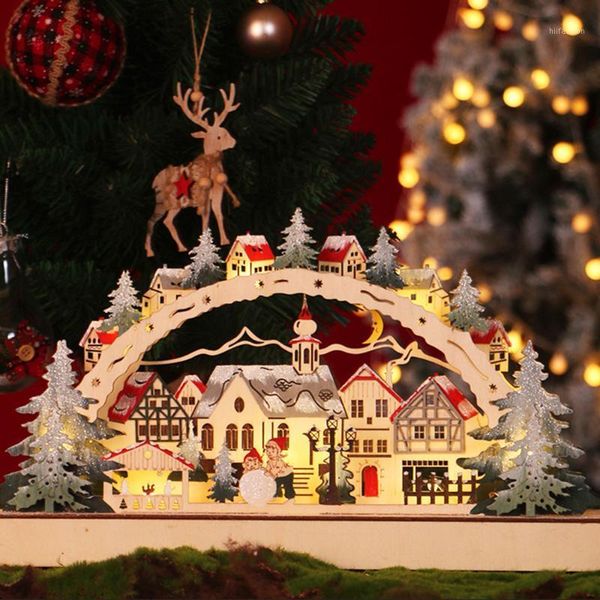 

christmas decorations deskdecor luminous led village table creative xmas gifts shopping mall office window home