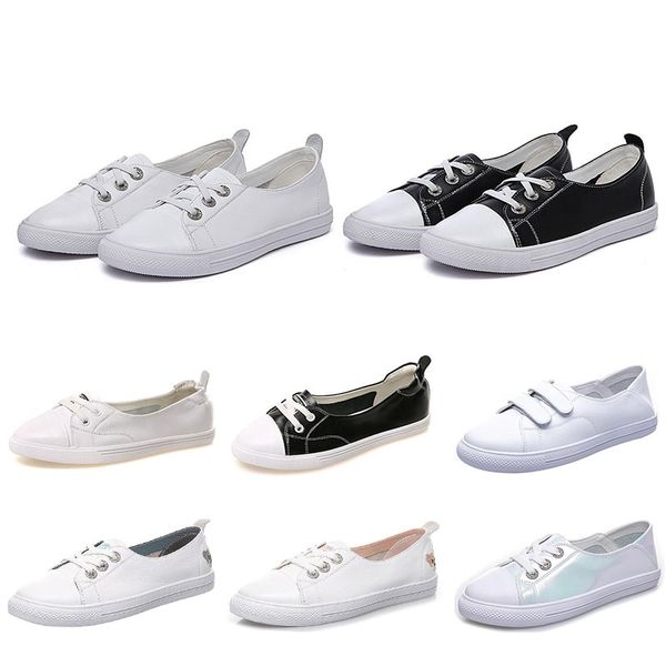 

fashion women flat shoes color white black beige womens comfortable leather casual sport sneakers size 36-40