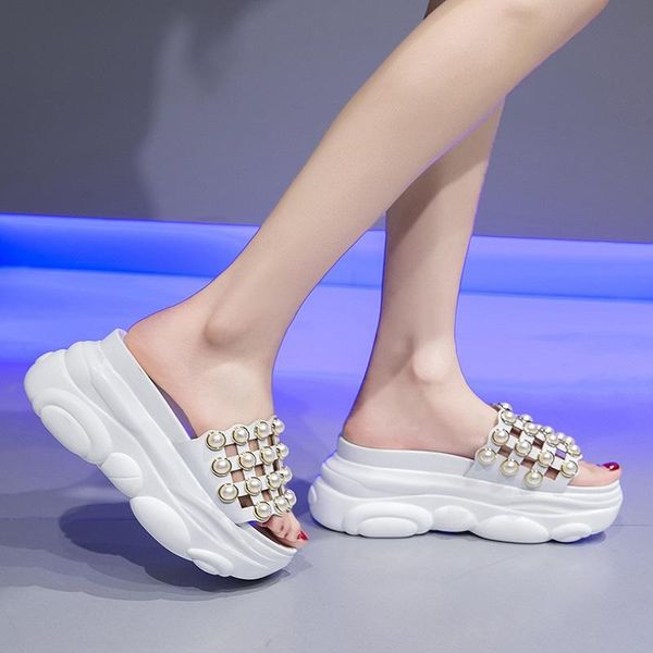 

women fashion spring & summer high heel sandals lady comfortable female cute pearl leather 34-39 dress shoes, Black