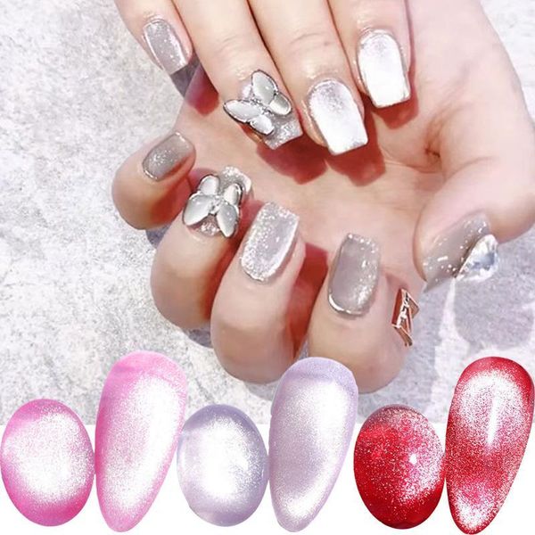 

crystal cat's eye gel nail polish purple light uv curable led art1