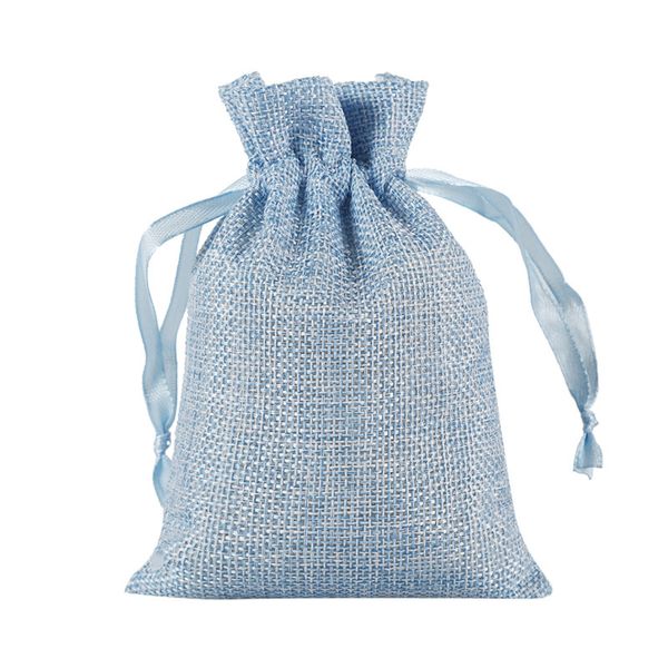 Atacado de linho de algodão sacos de embalagem de empacotamento jóias bolsa de cordão cosmético doces de casamento wrappling reusável sachet imprimir