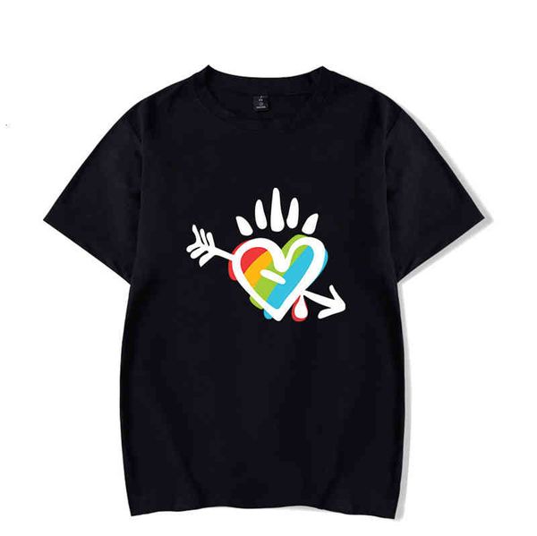 

lgbt printed short sleeved tshirt summer fashion round neck loose casual tees designer mens women clothing, White;black