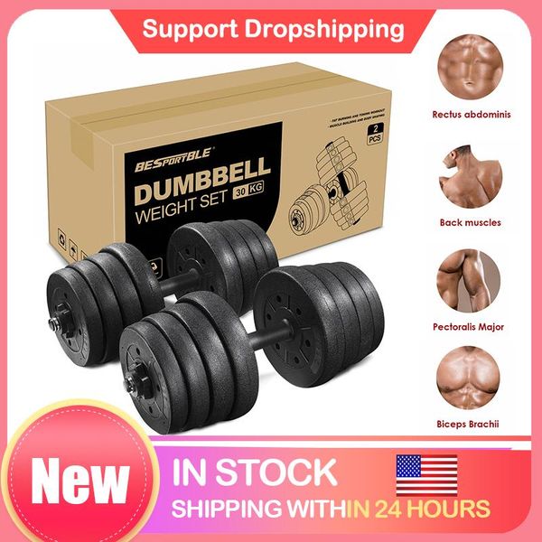 

in stock 30kg fitness dumbbell set weight detachable dumbbells gym arm muscle trainer exercise for body workout