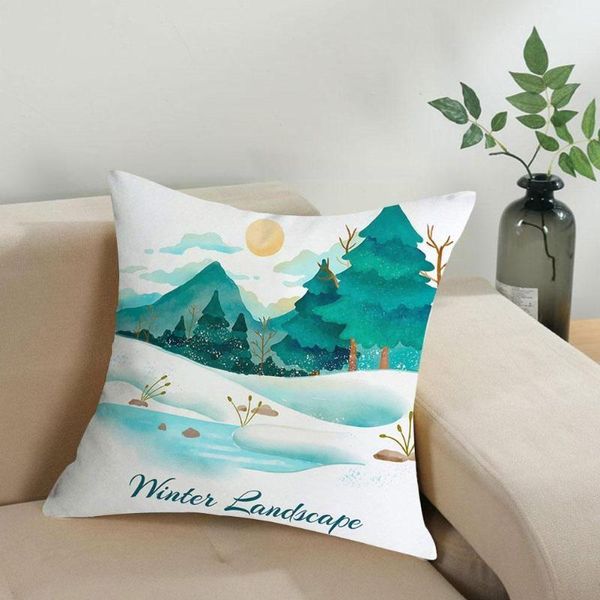 

pillow case winter printed christmas style cartoon cover sofa home cushion cases decorative throw h2g1